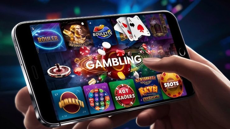 Pengguna menggunakan smartphone untuk menjelajahi berbagai permainan sports dan casino di juq982